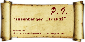 Pissenberger Ildikó névjegykártya